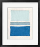 Framed Painted Weaving V Pacific Blue