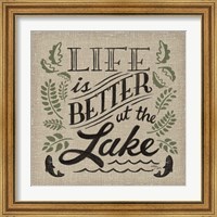 Framed 'Lake Life I Color' border=