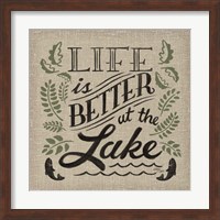 Framed 'Lake Life I Color' border=