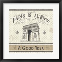 Framed 'Paris Farmhouse IV' border=