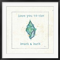 Framed Sea Treasures VI - Love you to the Beach and Back