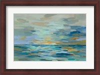 Framed Pastel Blue Sea