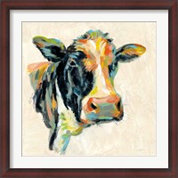 Framed Expressionistic Cow I