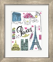 Framed Travel Paris White