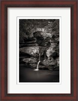 Framed Upper Falls Old Mans Cave BW