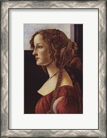 Framed Portrait of Simonetta Vespucci