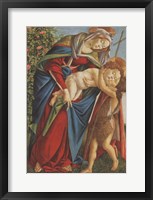 Framed Madonna with Child Embracing the Young St John