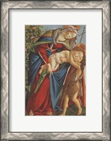 Framed Madonna with Child Embracing the Young St John