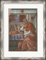Framed Saint Augustine in his Cell