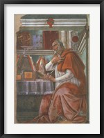 Framed Saint Augustine in his Cell