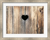 Framed Heart in Wood