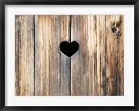 Framed Heart in Wood