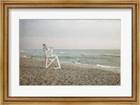 Framed Lifeguard Chair at Dawn