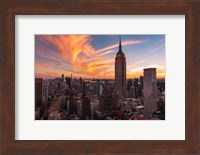 Framed 9-11 New York Sunset 2