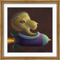 Framed Rocket Lion