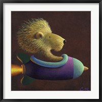 Framed Rocket Lion