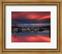 Framed Ganges Harbor Sunset