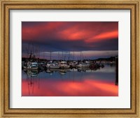 Framed Ganges Harbor Sunset