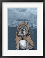 Framed English Bulldog with Stonehenge
