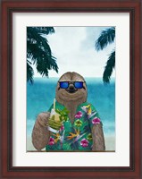 Framed Sloth on Summer Holidays
