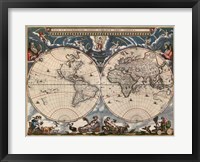 Framed Nova et Accuratissima Totius Terrarum Orbis Tabula