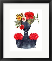 Framed 'Flower Crown Silhouette I' border=