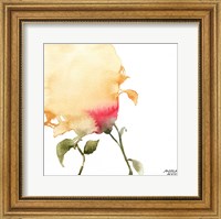 Framed Watercolor Floral Yellow and Red I