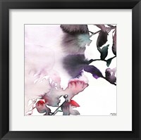 Watercolor Floral Pink Purple Trio I Framed Print
