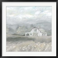 Framed Country Meadow Farmhouse Neutral