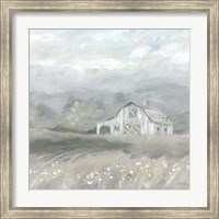 Framed Country Meadow Farmhouse Neutral