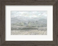 Framed Country Meadow Landscape Neutral