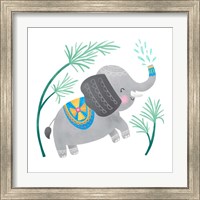 Framed 'Playful Pals -Elephant' border=