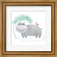 Framed Playful Pals- Hippo