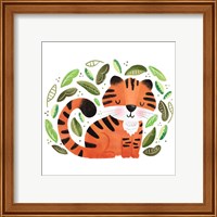 Framed 'Safari Cuties Tiger' border=