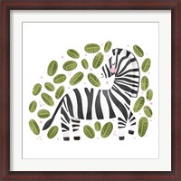 Framed Safari Cuties Zebra