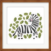 Framed 'Safari Cuties Zebra' border=