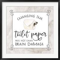 Framed Bath Humor Toilet Paper