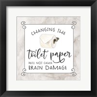 Framed 'Bath Humor Toilet Paper' border=