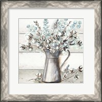 Framed Farmhouse Cotton Tin Pitcher