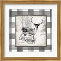 Framed Buffalo Check Deer Neutral I