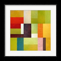 Framed 'Color Study Abstract 2' border=