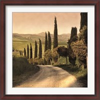 Framed Country Lane, Tuscany