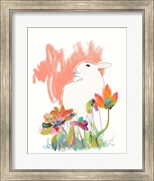 Framed Lamb and Flowers