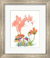 Framed Lamb and Flowers