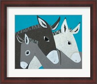 Framed Donkey Family