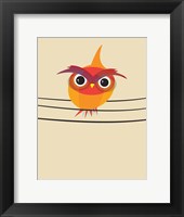 Framed Owl on a Wire