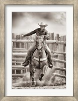 Framed Ride 'Em Cowgirl