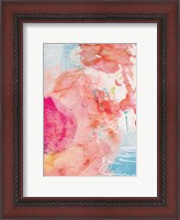 Framed Abstract Turquoise Pink No. 1
