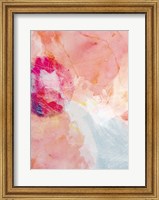 Framed Abstract Turquoise Pink No. 2
