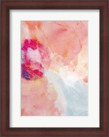 Framed Abstract Turquoise Pink No. 2
